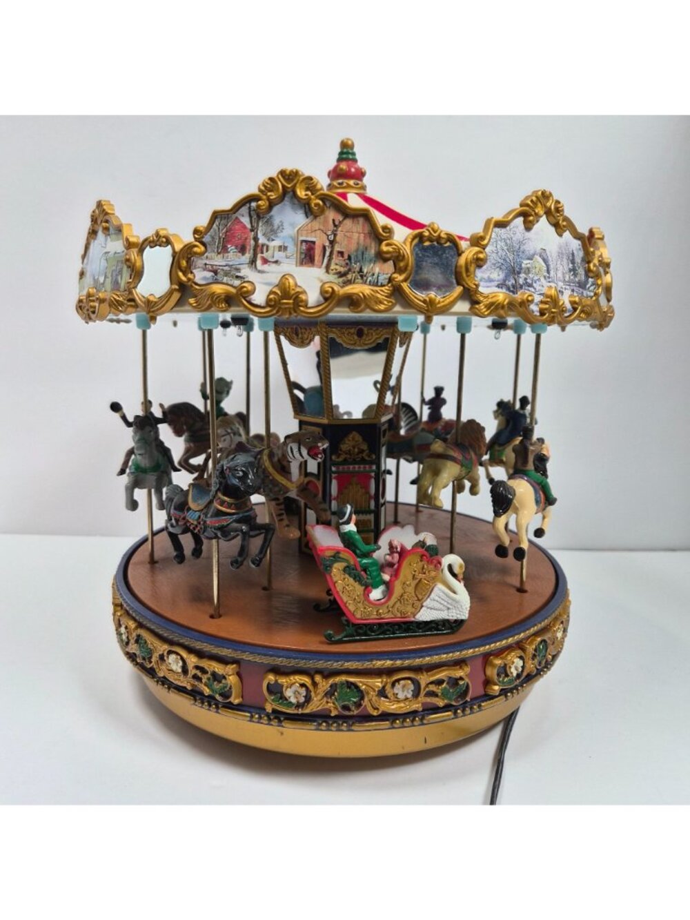Vintage Mr. Christmas Country Fair Musical Carousel- Tested Works - Picture 3 of 12